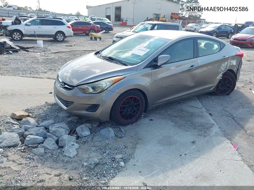 2013 HYUNDAI ELANTRA VIN 5NPDH4AE9DH402586 — фото 2