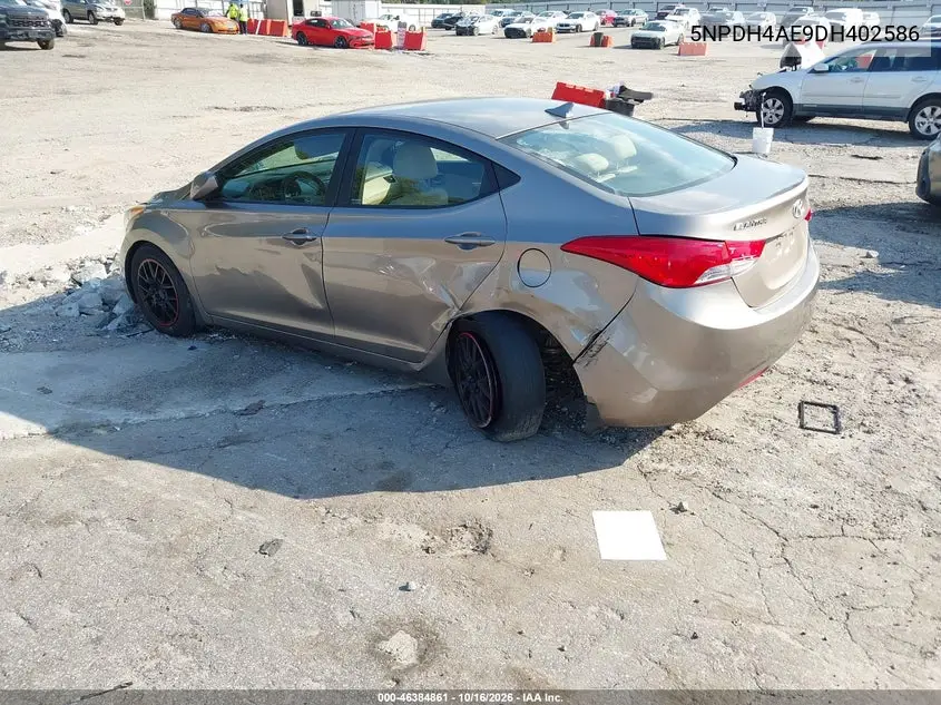 2013 HYUNDAI ELANTRA VIN 5NPDH4AE9DH402586 — фото 3