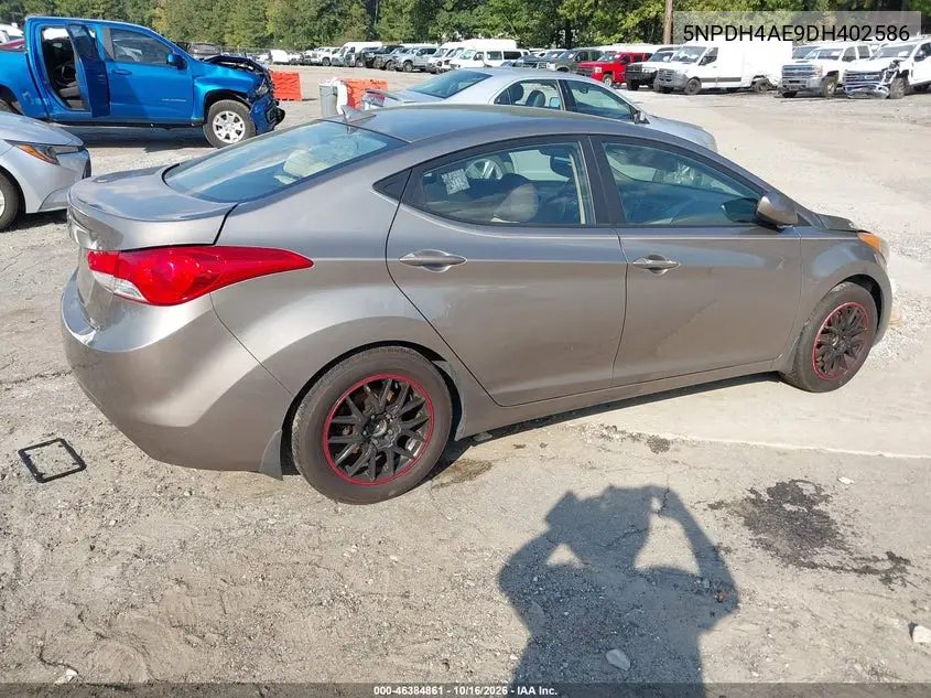 2013 HYUNDAI ELANTRA VIN 5NPDH4AE9DH402586 — фото 4