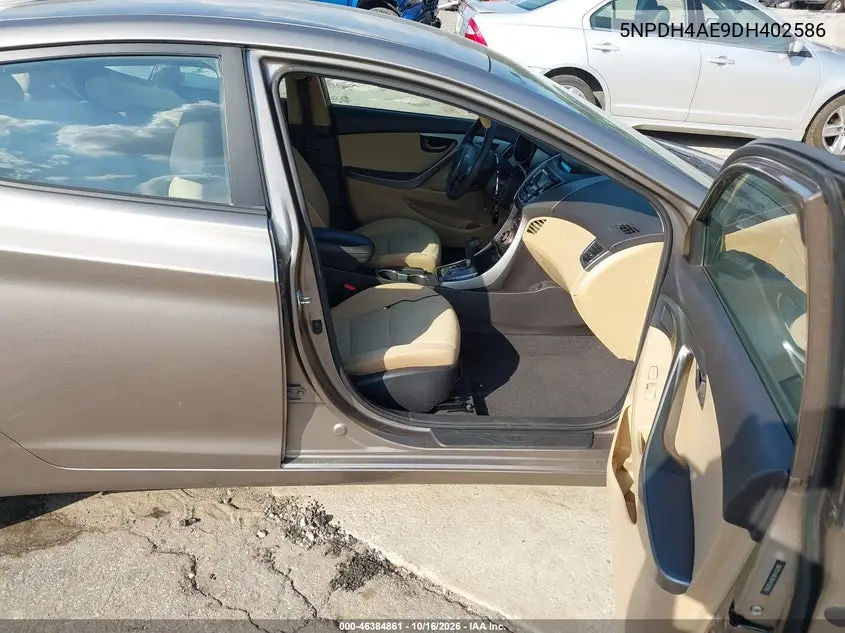 2013 HYUNDAI ELANTRA VIN 5NPDH4AE9DH402586 — фото 5