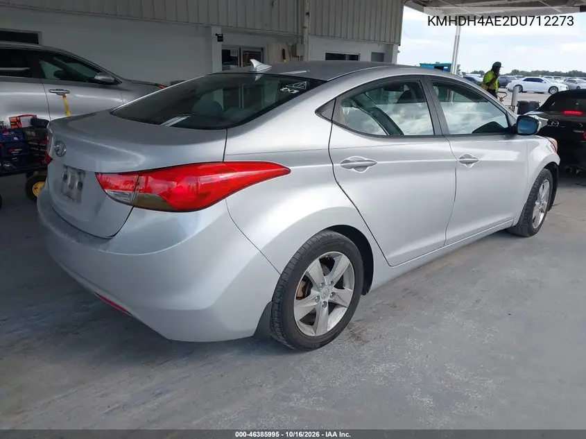 2013 HYUNDAI ELANTRA VIN KMHDH4AE2DU712273 — фото 4
