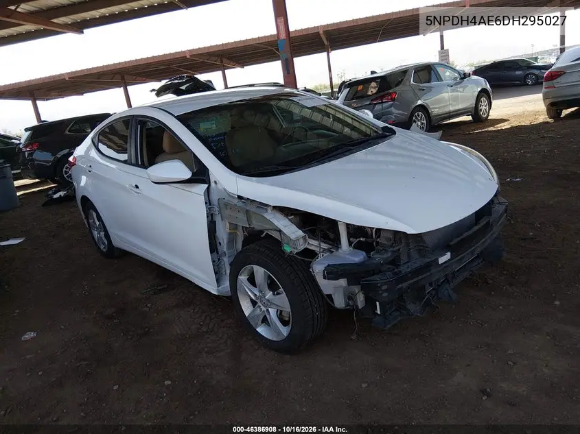 HYUNDAI ELANTRA 2013, VIN 5NPDH4AE6DH295027