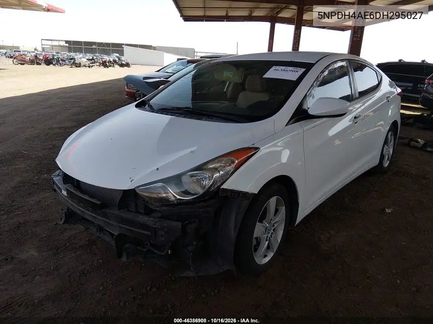 2013 HYUNDAI ELANTRA VIN 5NPDH4AE6DH295027 — фото 2