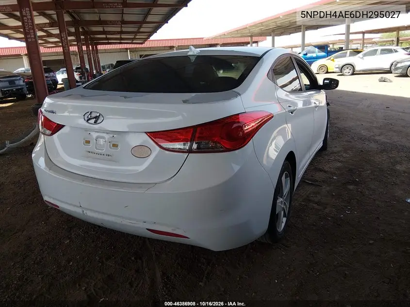 2013 HYUNDAI ELANTRA VIN 5NPDH4AE6DH295027 — фото 4
