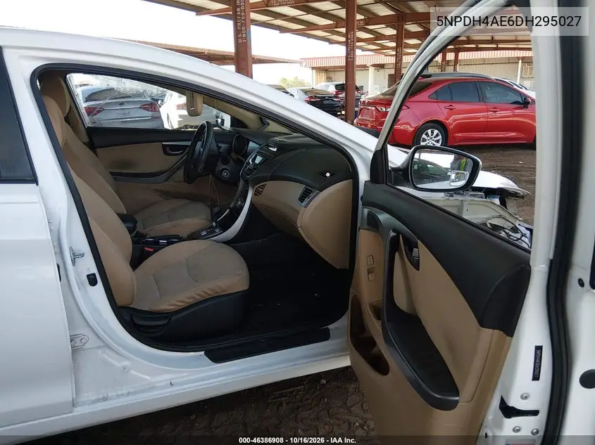 2013 HYUNDAI ELANTRA VIN 5NPDH4AE6DH295027 — фото 5
