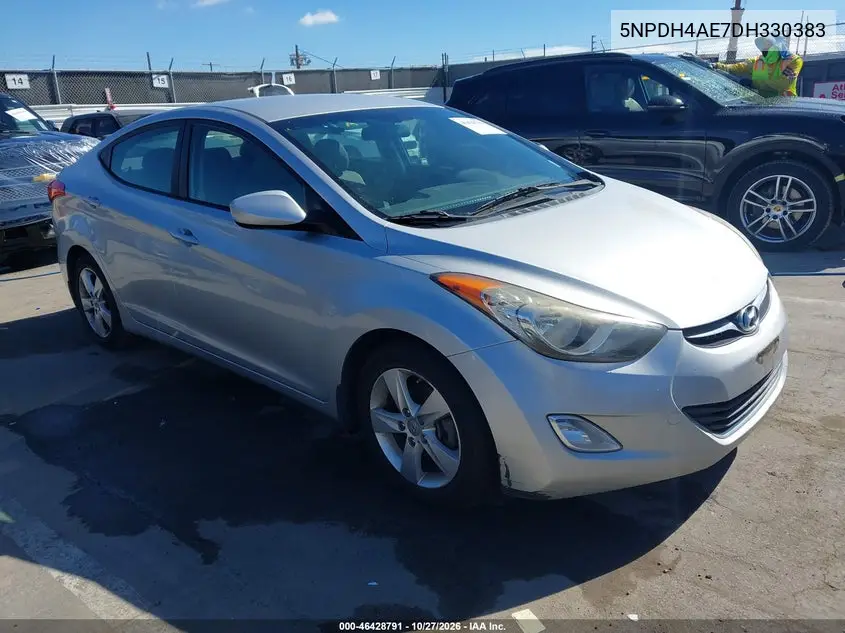 HYUNDAI ELANTRA 2013, VIN 5NPDH4AE7DH330383
