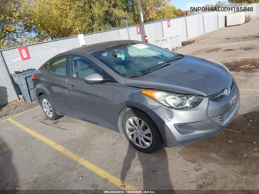 HYUNDAI ELANTRA 2013, VIN 5NPDH4AE0DH185848