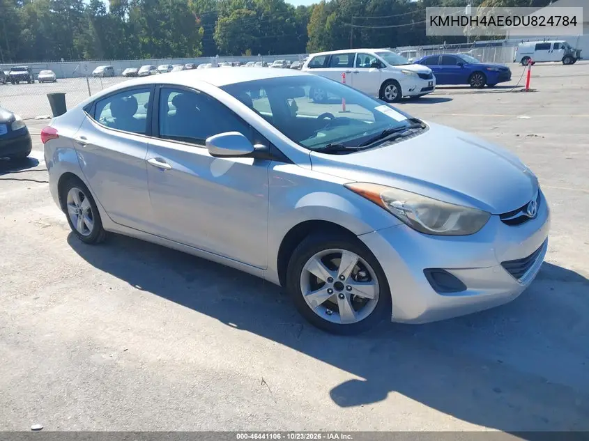 HYUNDAI ELANTRA 2013, VIN KMHDH4AE6DU824784