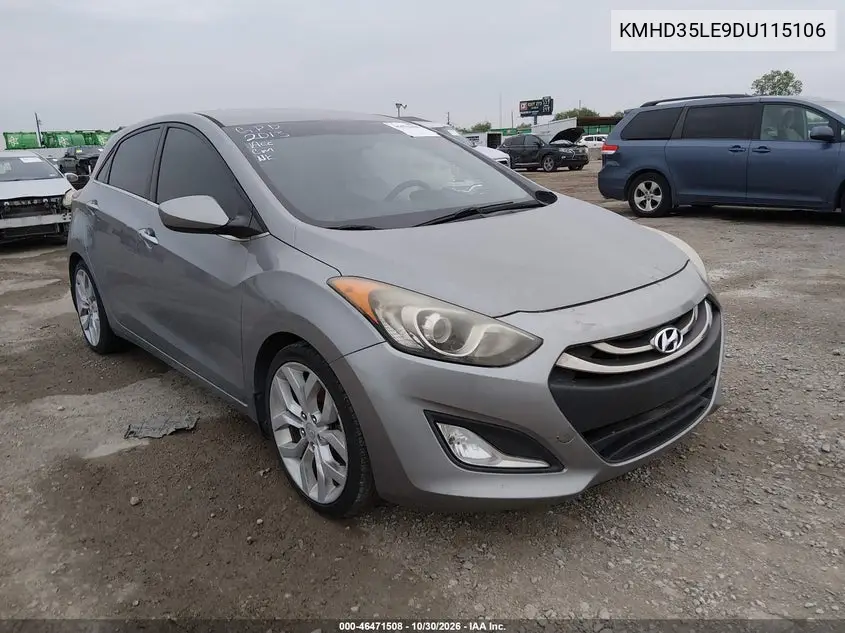 HYUNDAI ELANTRA 2013, VIN KMHD35LE9DU115106