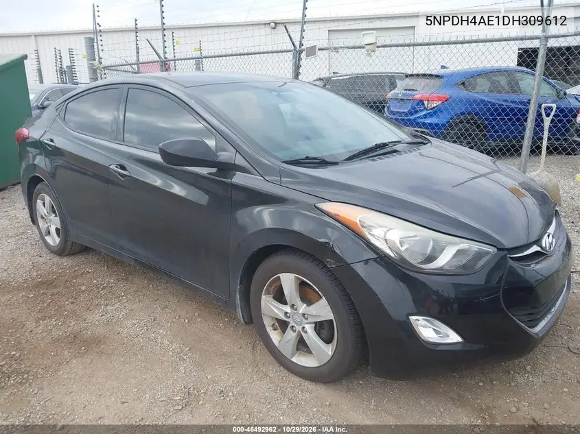 HYUNDAI ELANTRA 2013, VIN 5NPDH4AE1DH309612