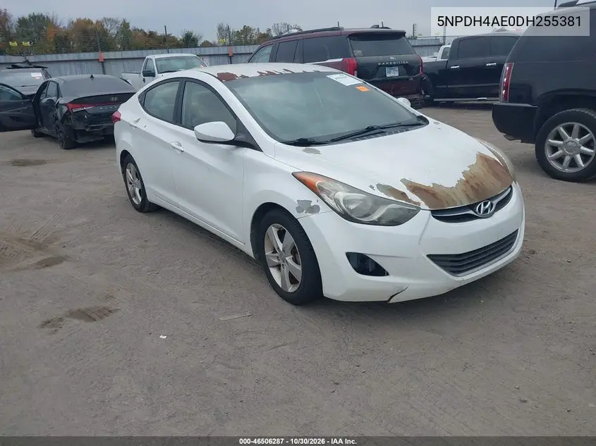 HYUNDAI ELANTRA 2013, VIN 5NPDH4AE0DH255381
