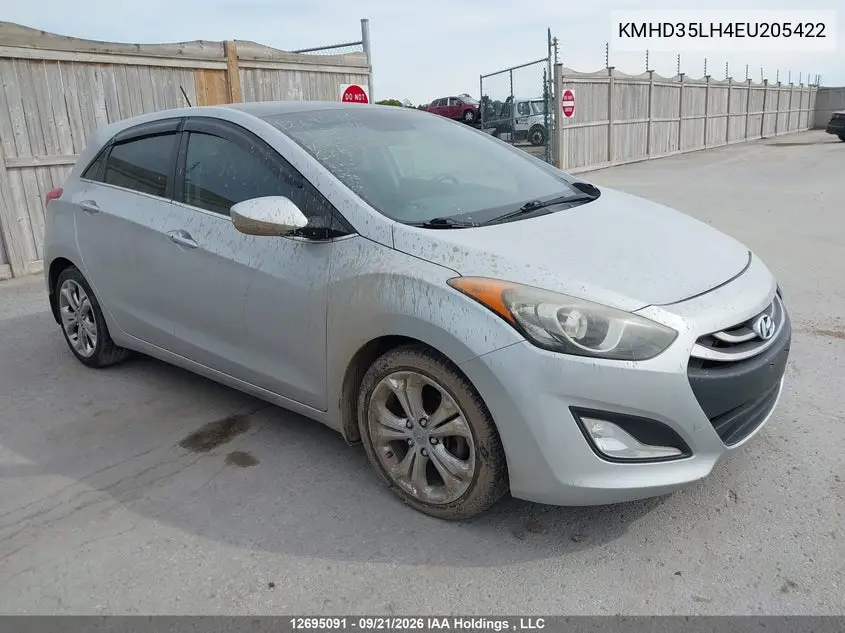 HYUNDAI ELANTRA 2014, VIN KMHD35LH4EU205422