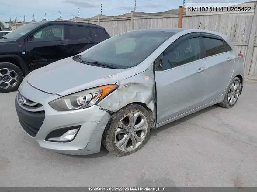 2014 HYUNDAI ELANTRA VIN KMHD35LH4EU205422 — фото 2