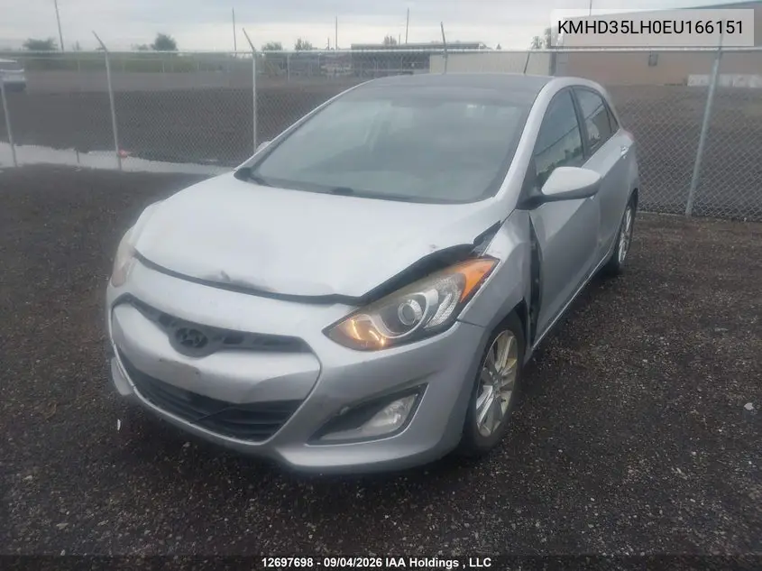 2014 HYUNDAI ELANTRA VIN KMHD35LH0EU166151 — фото 2