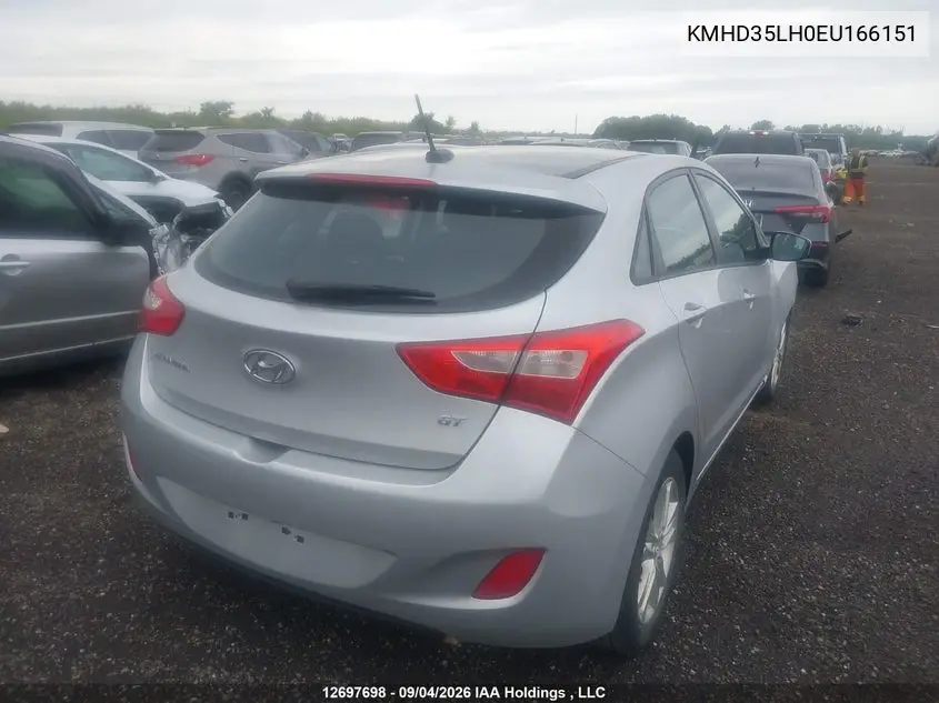 2014 HYUNDAI ELANTRA VIN KMHD35LH0EU166151 — фото 4