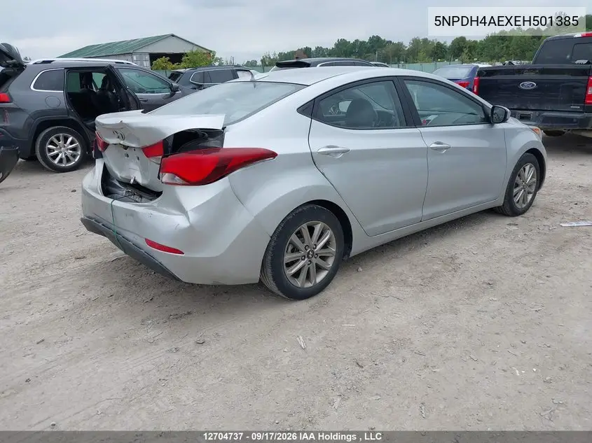 2014 HYUNDAI ELANTRA VIN 5NPDH4AEXEH501385 — фото 4