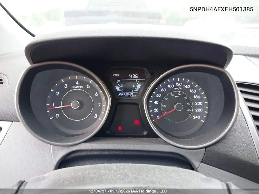 2014 HYUNDAI ELANTRA VIN 5NPDH4AEXEH501385 — фото 7