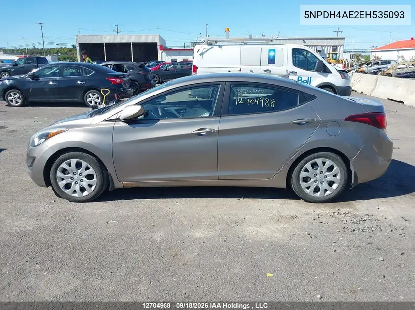 2014 HYUNDAI ELANTRA VIN 5NPDH4AE2EH535093 — фото 14