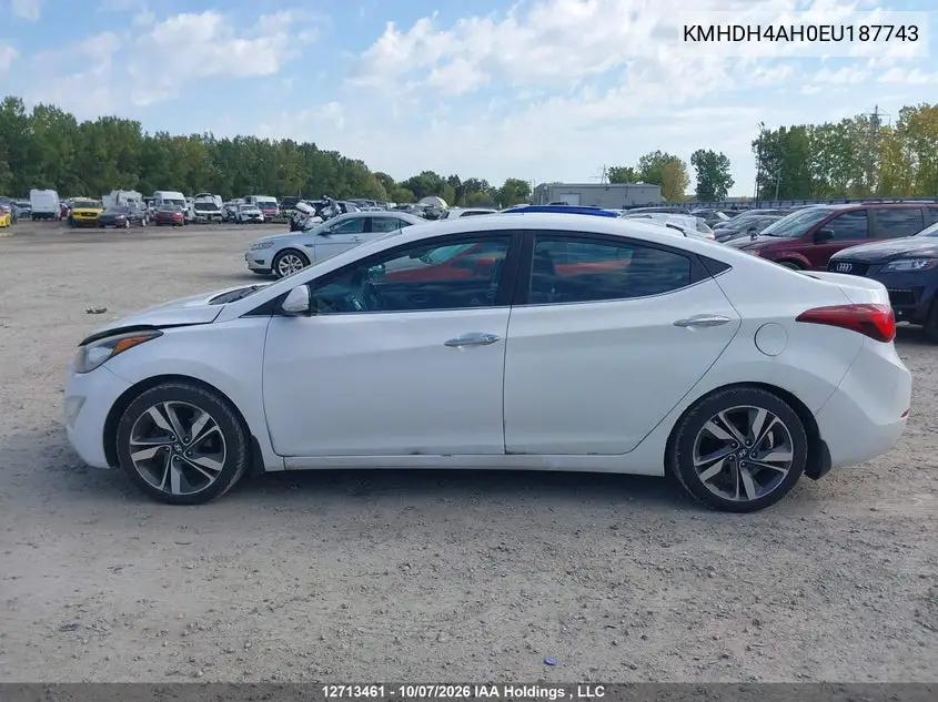 2014 HYUNDAI ELANTRA VIN KMHDH4AH0EU187743 — фото 14