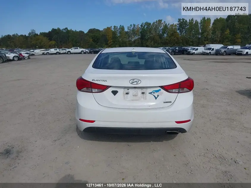 2014 HYUNDAI ELANTRA VIN KMHDH4AH0EU187743 — фото 16