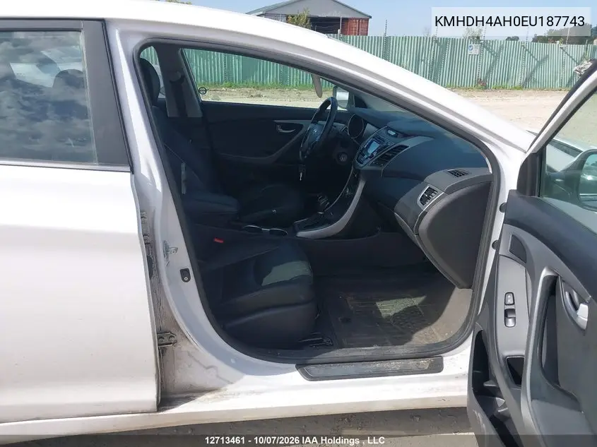 2014 HYUNDAI ELANTRA VIN KMHDH4AH0EU187743 — фото 5