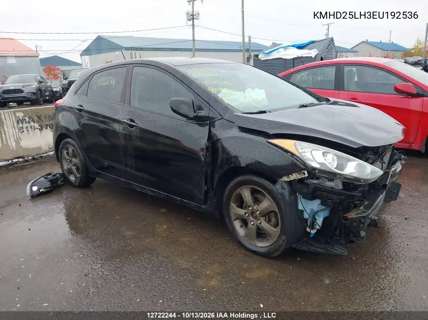 HYUNDAI ELANTRA 2014, VIN KMHD25LH3EU192536