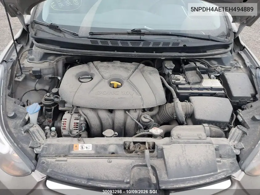 2014 HYUNDAI ELANTRA VIN 5NPDH4AE1EH494889 — фото 10