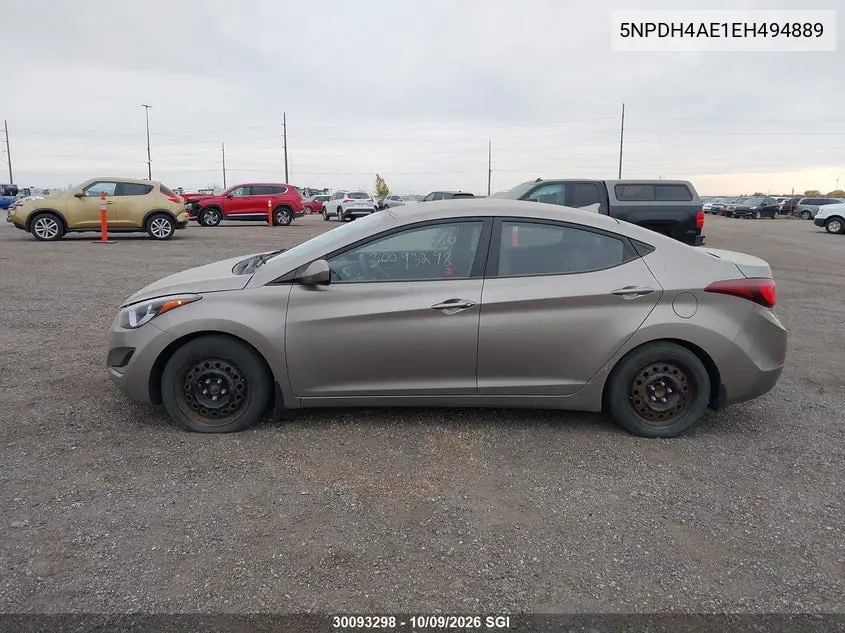 2014 HYUNDAI ELANTRA VIN 5NPDH4AE1EH494889 — фото 14
