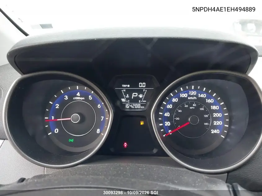 2014 HYUNDAI ELANTRA VIN 5NPDH4AE1EH494889 — фото 7