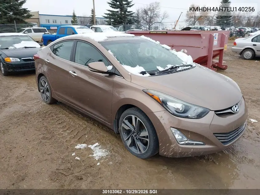 HYUNDAI ELANTRA 2014, VIN KMHDH4AH7EU140256