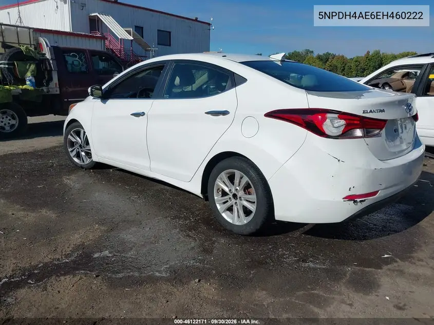 2014 HYUNDAI ELANTRA VIN 5NPDH4AE6EH460222 — фото 3