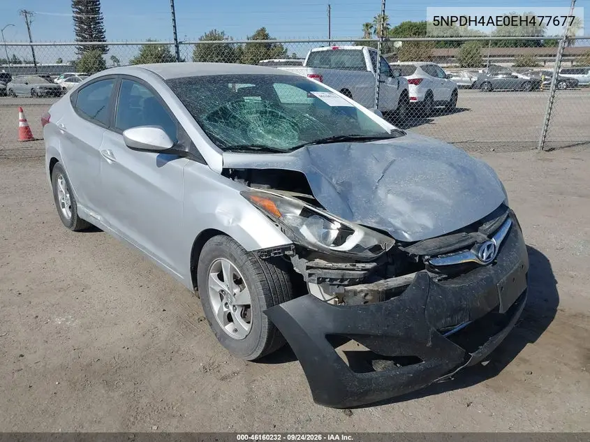 HYUNDAI ELANTRA 2014, VIN 5NPDH4AE0EH477677