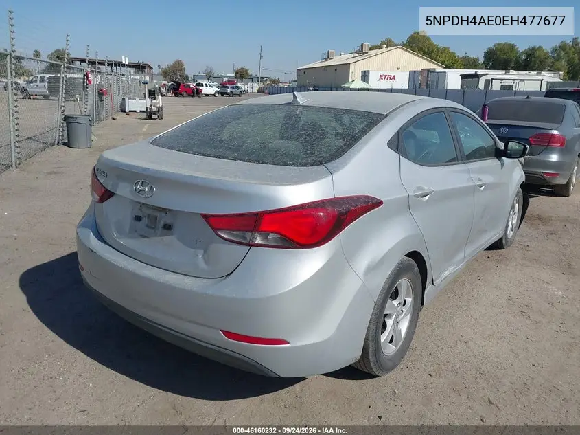 2014 HYUNDAI ELANTRA VIN 5NPDH4AE0EH477677 — фото 4