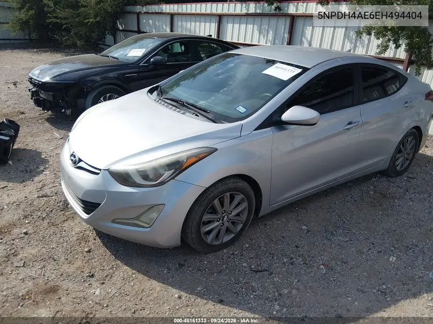 2014 HYUNDAI ELANTRA VIN 5NPDH4AE6EH494404 — фото 2