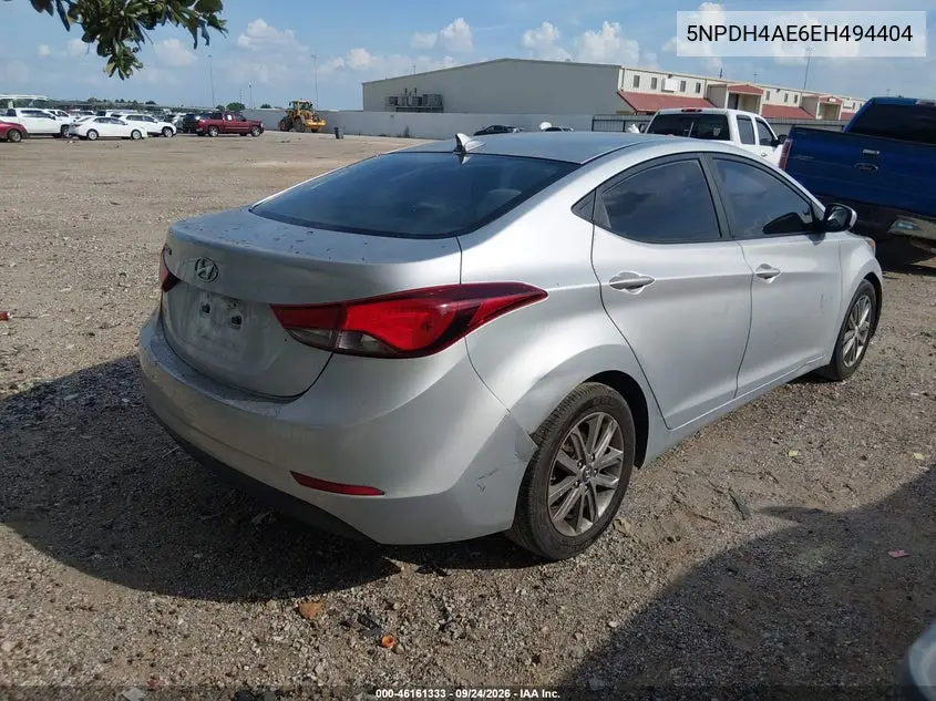 2014 HYUNDAI ELANTRA VIN 5NPDH4AE6EH494404 — фото 4