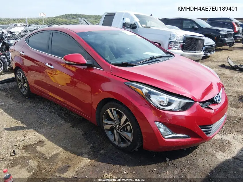 HYUNDAI ELANTRA 2014, VIN KMHDH4AE7EU189401