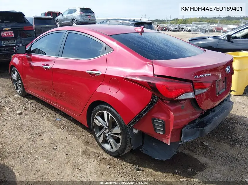 2014 HYUNDAI ELANTRA VIN KMHDH4AE7EU189401 — фото 3