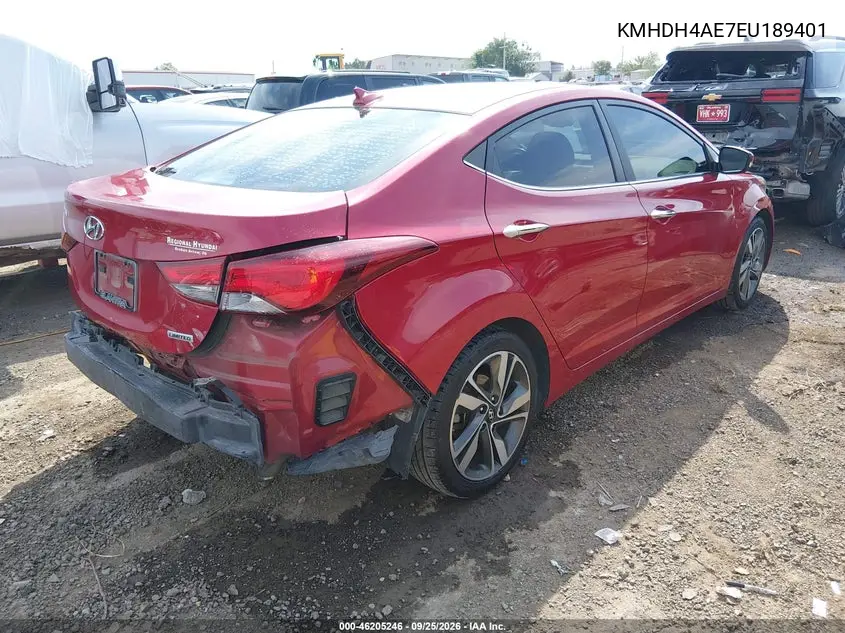 2014 HYUNDAI ELANTRA VIN KMHDH4AE7EU189401 — фото 4