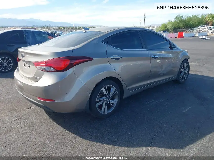 2014 HYUNDAI ELANTRA VIN 5NPDH4AE3EH528895 — фото 4