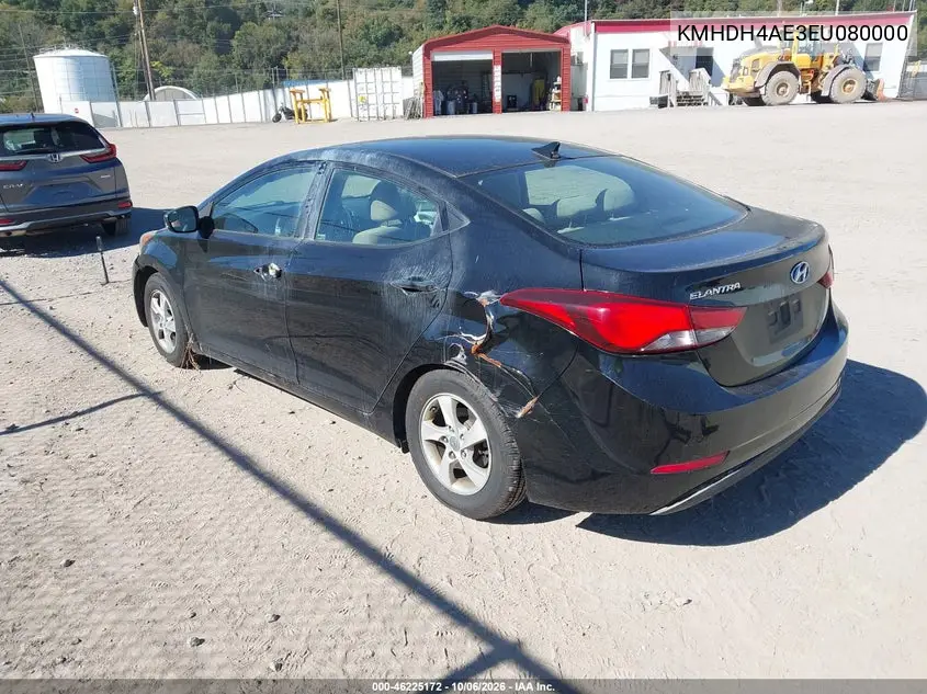 2014 HYUNDAI ELANTRA VIN KMHDH4AE3EU080000 — фото 3