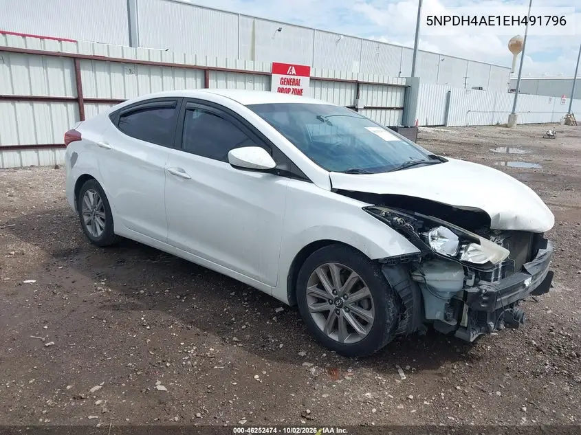 HYUNDAI ELANTRA 2014, VIN 5NPDH4AE1EH491796