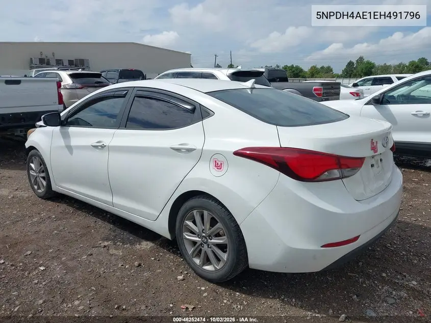 2014 HYUNDAI ELANTRA VIN 5NPDH4AE1EH491796 — фото 3