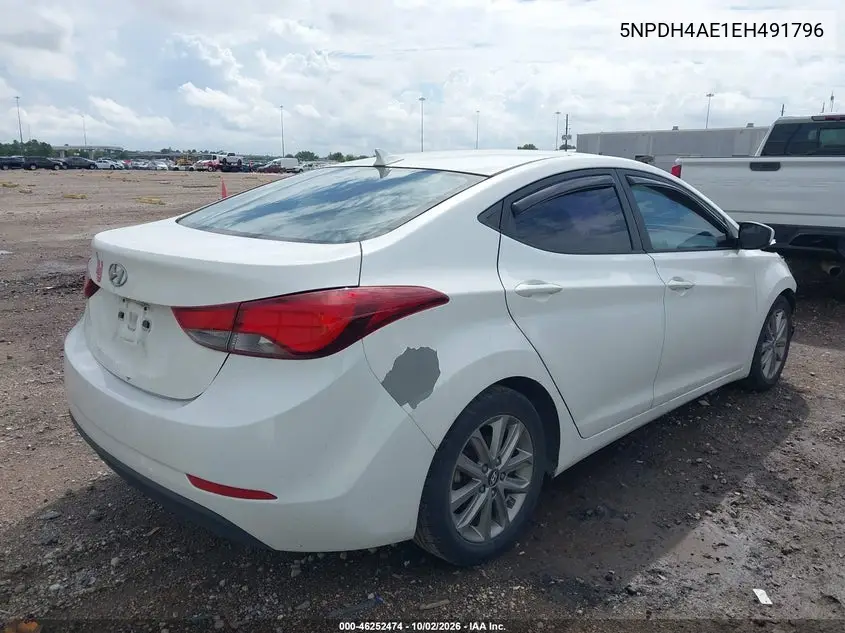 2014 HYUNDAI ELANTRA VIN 5NPDH4AE1EH491796 — фото 4