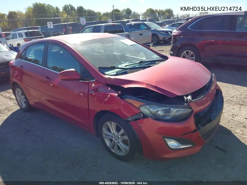 HYUNDAI ELANTRA 2014, VIN KMHD35LHXEU214724