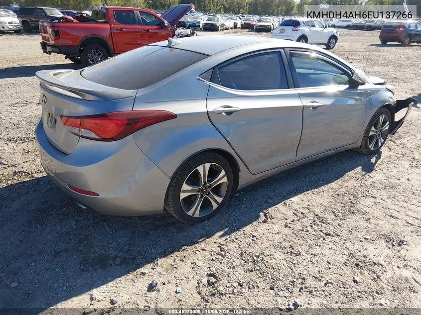 2014 HYUNDAI ELANTRA VIN KMHDH4AH6EU137266 — фото 4