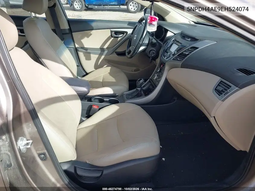 2014 HYUNDAI ELANTRA VIN 5NPDH4AE9EH524074 — фото 5
