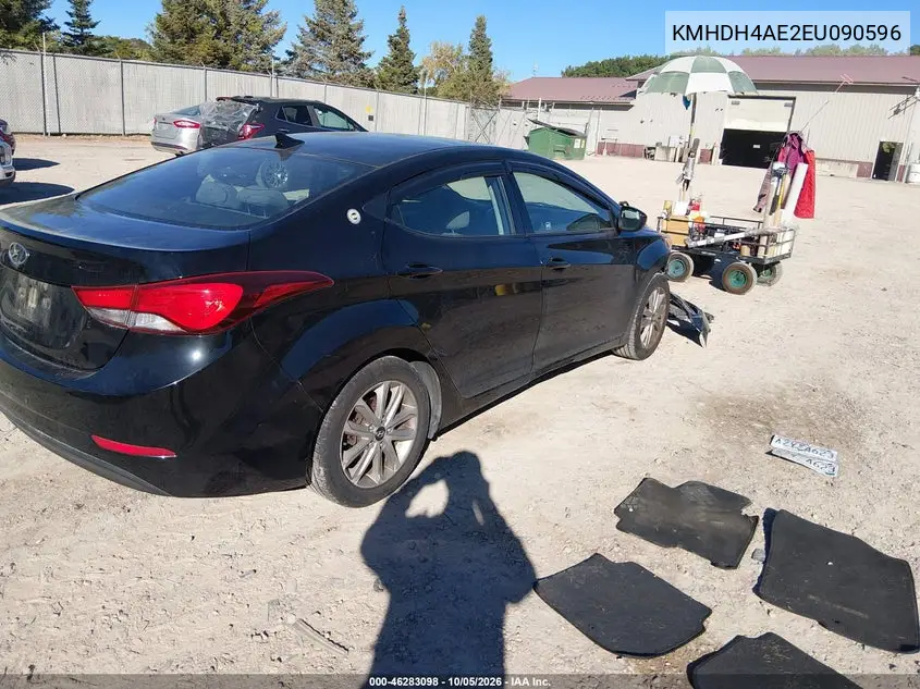 2014 HYUNDAI ELANTRA VIN KMHDH4AE2EU090596 — фото 4