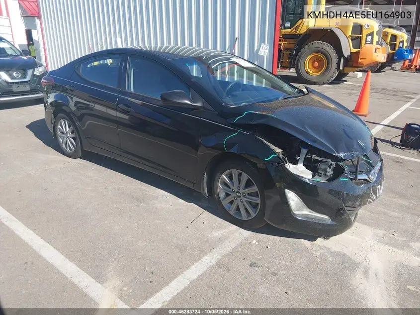 HYUNDAI ELANTRA 2014, VIN KMHDH4AE5EU164903