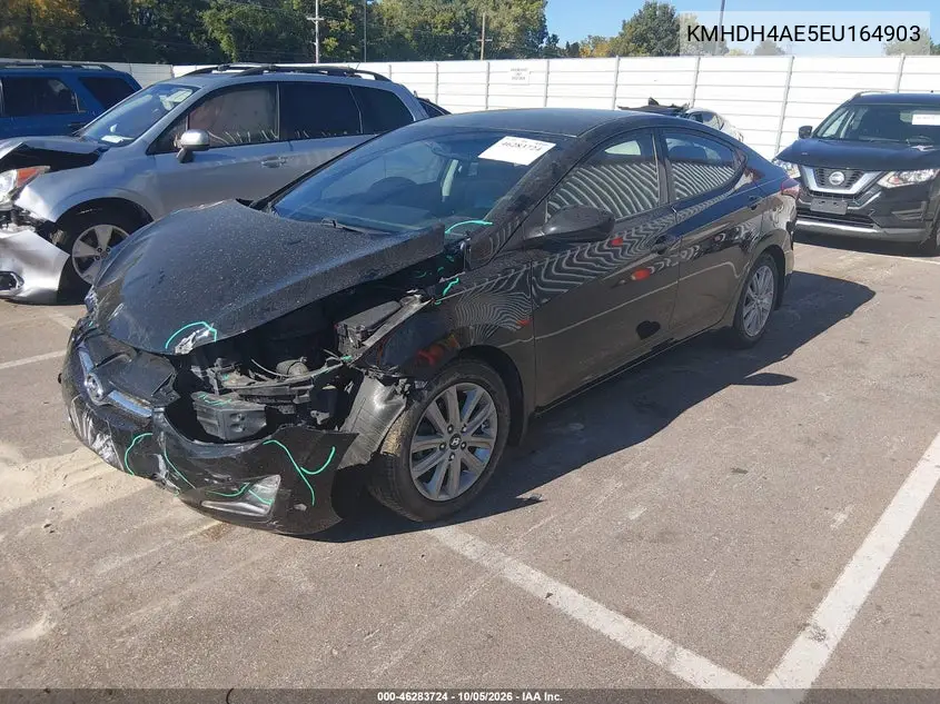 2014 HYUNDAI ELANTRA VIN KMHDH4AE5EU164903 — фото 2