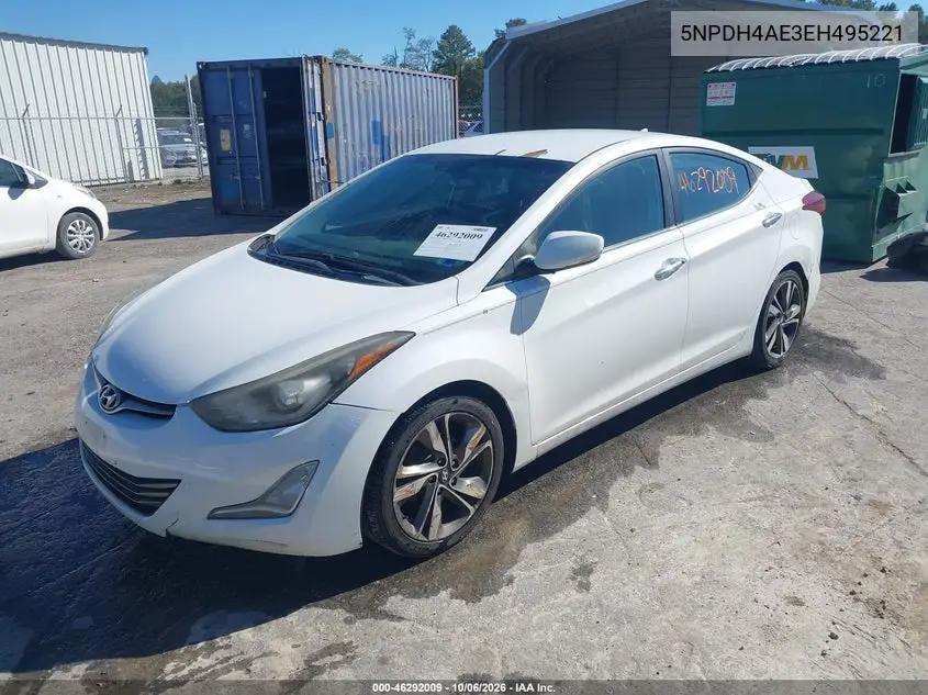 2014 HYUNDAI ELANTRA VIN 5NPDH4AE3EH495221 — фото 2